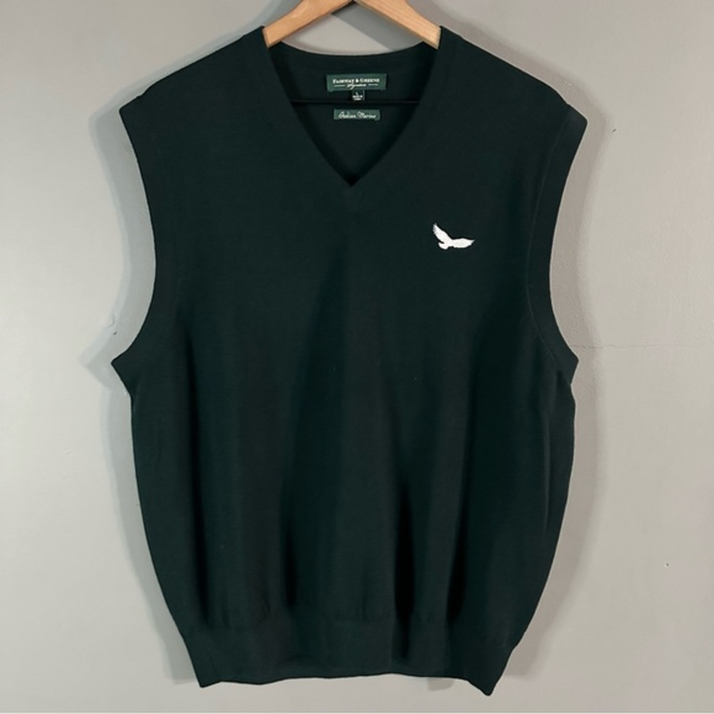 Fairway & Greene Signature 100% Italian Merino Wool Sweater Vest | Hunter‎ Green